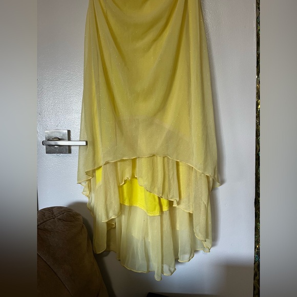 Vintage sparkly yellow chiffon layered princess dress with brand Jessica y2k - Picture 3 of 4